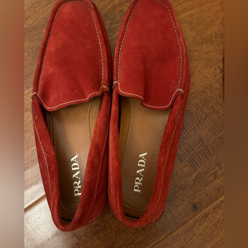 Prada velvet loafers